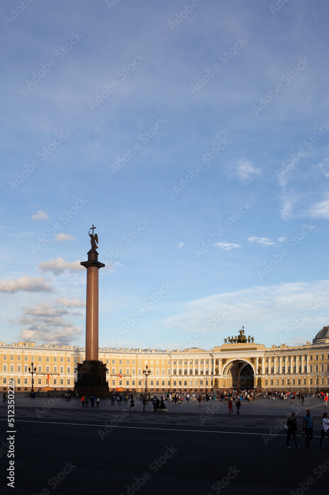 General Staff Building and  Alexander Column in Palace Square, Saint Petersburg, Russia
