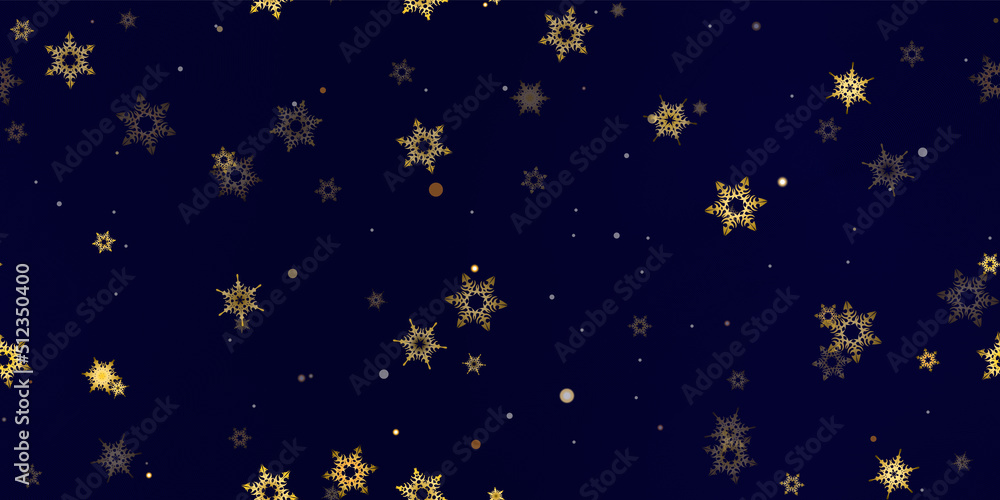 Gold Falling Snowflakes seamless pattern. Gold Falling Snowflakes seamless pattern.