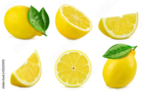 Lemon isolated on white background