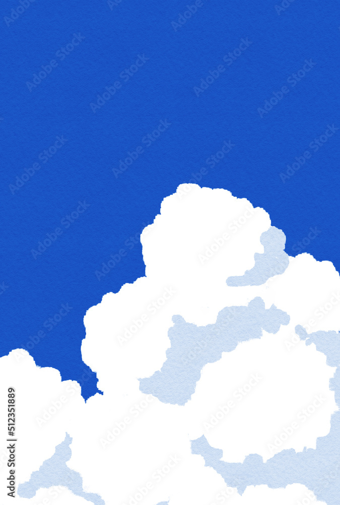 Obraz premium 背景素材_青空と入道雲