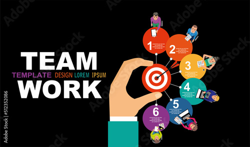 Team work concept. Teamwork management. Concepts for business analysis and planning, consulting, Idea of cooperation, togetherness and collaboration.