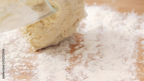 Dough for pizza or bread.