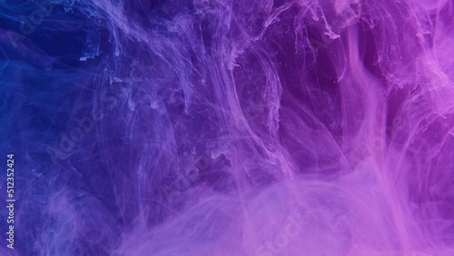 Wallpaper Mural Neon mist texture. Ink water mix. Magic chemistry. Fluorescent light purple pink blue color gradient smoke cloud floating abstract art copy space background. Torontodigital.ca