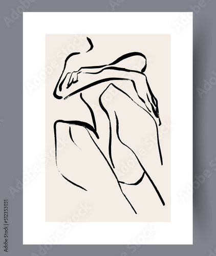 Modern abstract printable posters or banners bundle for interior design. Abstractionism art wall decorations and designs. Vector illustration. 