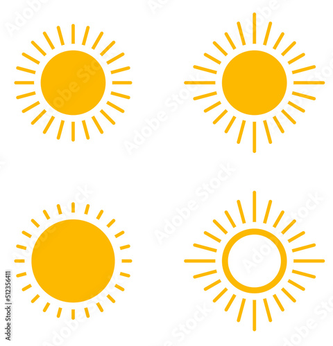 太陽のアイコンセット