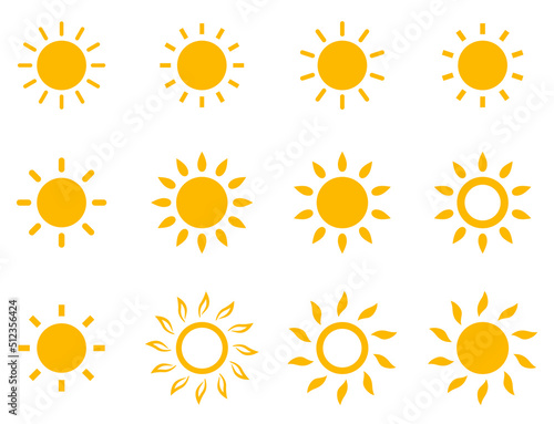 太陽のアイコンセット
