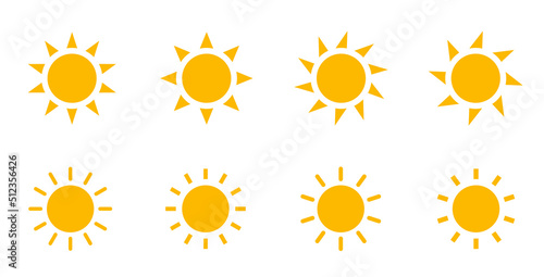 太陽のアイコンセット