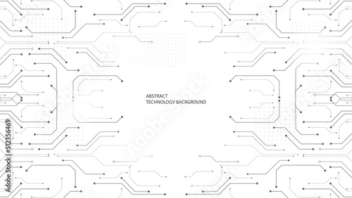 Technology background, creative hi-tech geometric pattern, gray and white overall composition