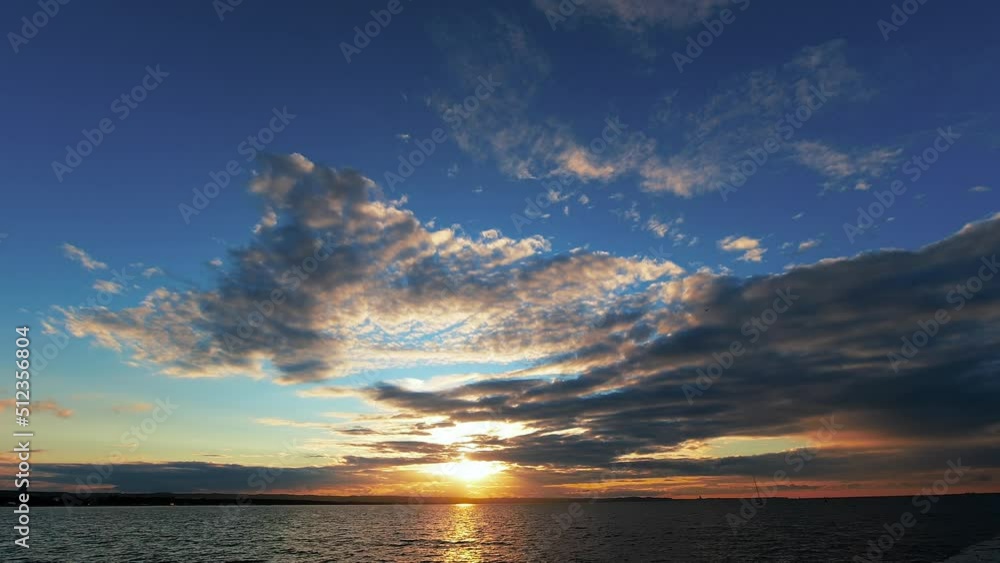 Beautiful sunset with clouds and sea with beach time lapse. Beautiful sunset with clouds and sea with beach time lapse.