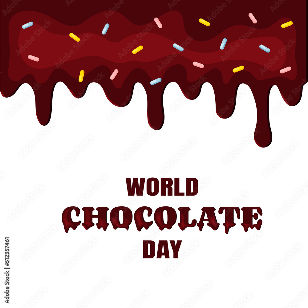 Spreadable Chocolate Cream with Colorful Sprinkles Greeting Card for World Chocolate Day