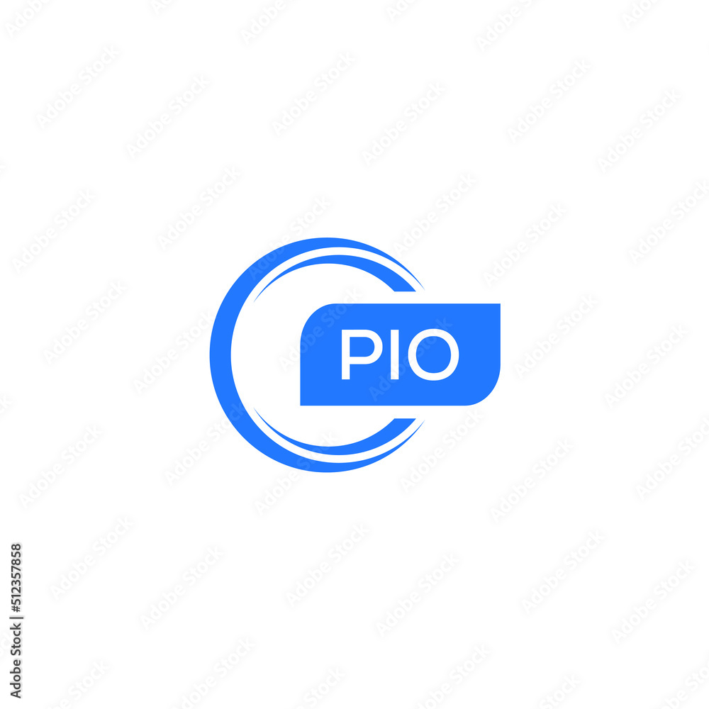 PIO letter design for logo and icon.PIO typography for technology