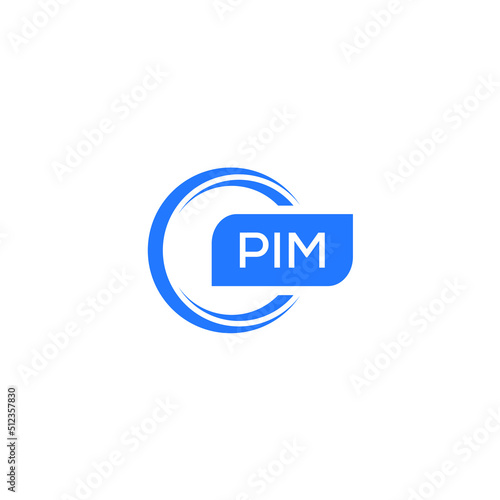 PIM letter design for logo and icon.PIM typography for technology, business and real estate brand.PIM monogram logo.vector illustration. photo