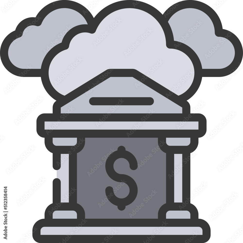 Cloud Banking Icon Cloud Banking Icon