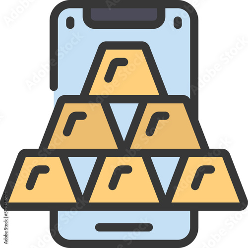 Mobile Gold Bars Icon