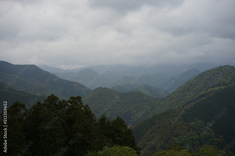 Naklejka premium landscape with clouds