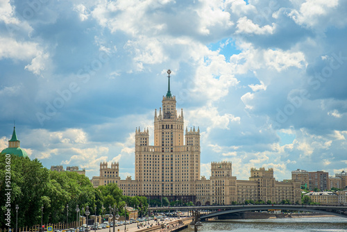 Tower building on Kotelnicheskaya embankment in Moscow.