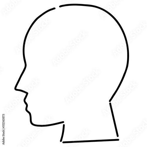 人物の横顔の線画