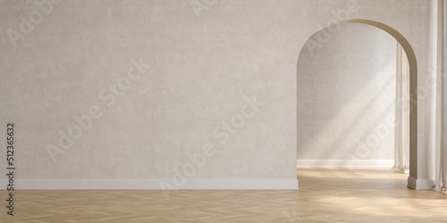 Empty interior room 3d illustration