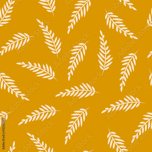 Vector design with leaves. Autumn seamless pattern. Template illustration.