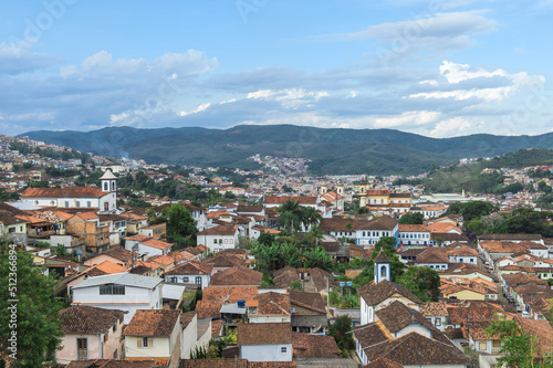 View over the city of Mariana  Minas Gerais state  Brazil