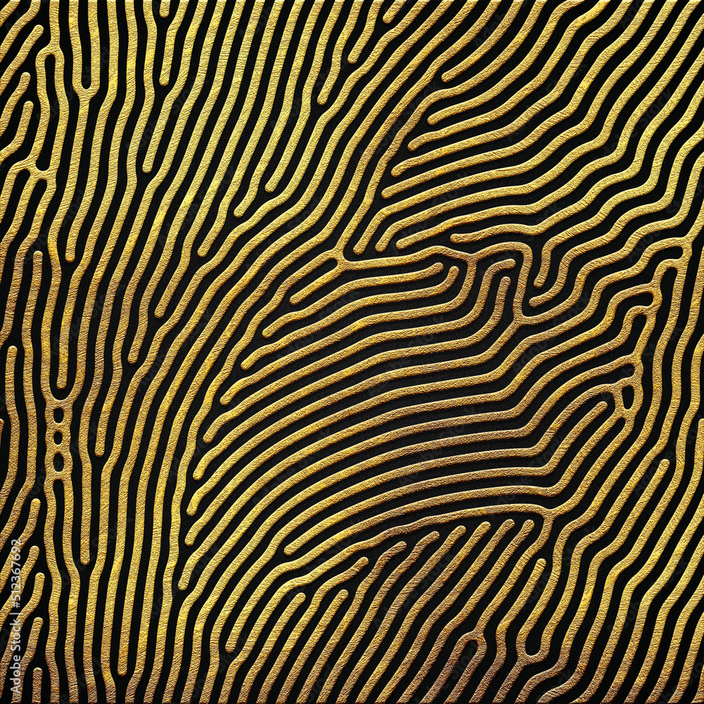 zebra skin golden abstract pattern design