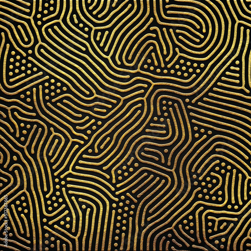 black and golden abstract pattern design