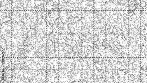Abstract Blank Detailed Topographic Contour Map Subtle White Vector Background. Geographic topographic map grid. Line map with elevation. Topographic Cartography. Topographic Map. Topographic Relief.