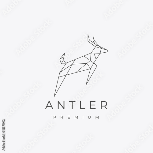 Antelope logo vector icon design template