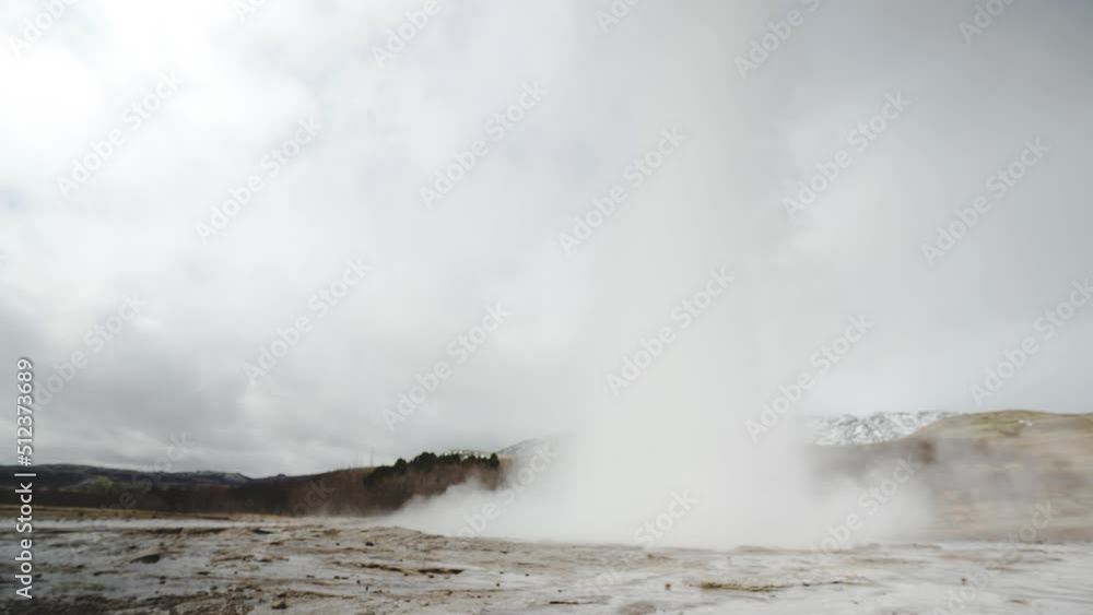 Strokkur Geyser eruption in South Iceland Strokkur Geyser eruption in South Iceland