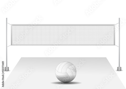  realistic volleyball net with ball white and blue.volleyball net sport. beach volley sportcompetition.