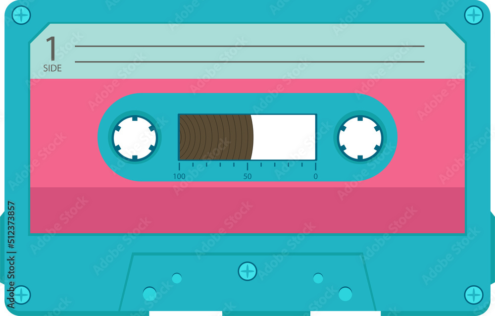 Audio cassette tape clipart design illustration Stock Illustration ...