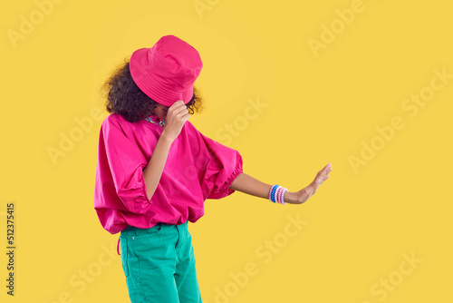 Vászonkép Little kid dancing