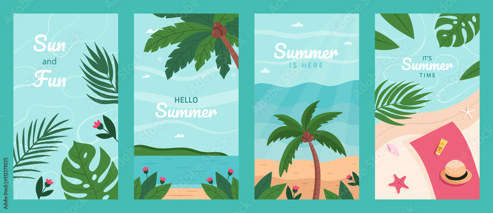 Hello Summer stories backgrounds