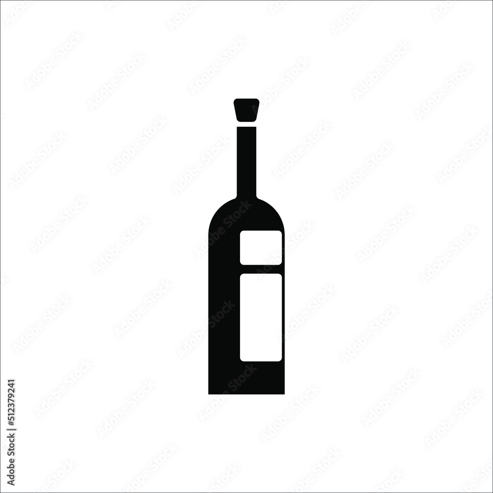 bottle vector illustration, line design icon bottle vector illustration, line design icon