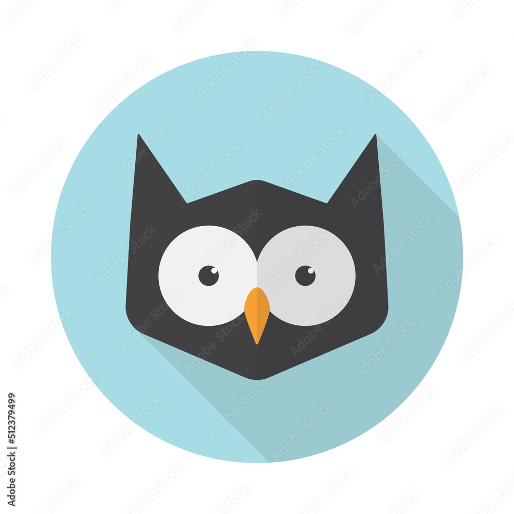 Owl head icon design.
