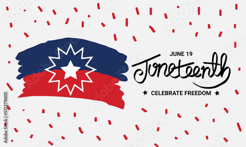 juneteenth holiday banner concept photo