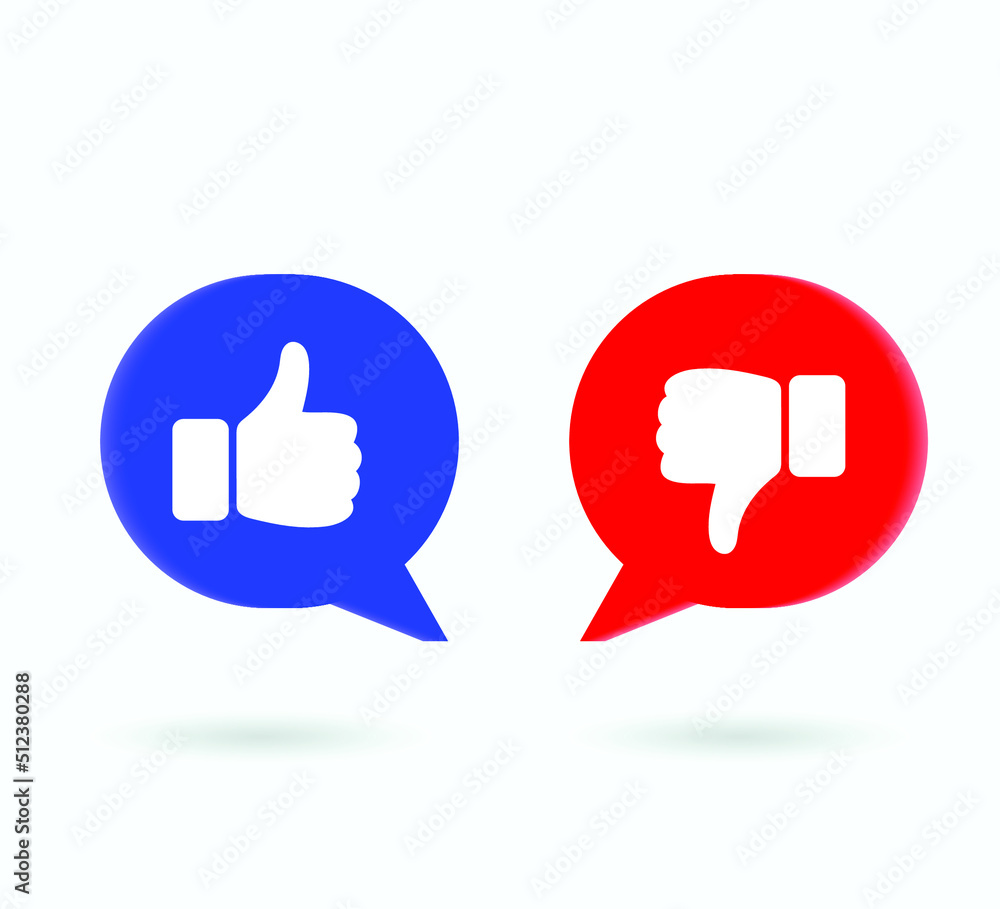 Like and unlike icon button , 3d illustration Like and unlike icon button , 3d illustration