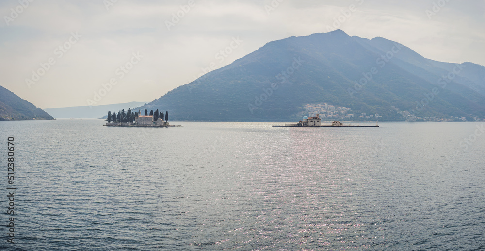 St Island in the Bay of Kotor at Perast in Montenegro, with St