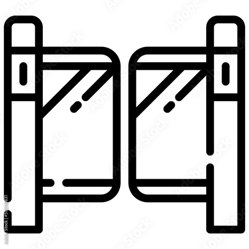 TURNSTILES line icon,linear,outline,graphic,illustration