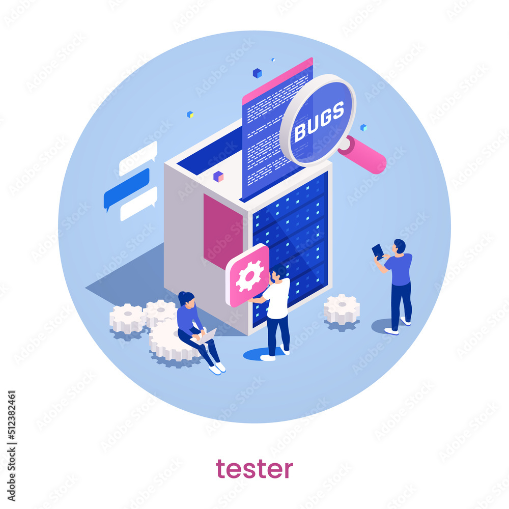 IT Professions Isometric Concept IT Professions Isometric Concept