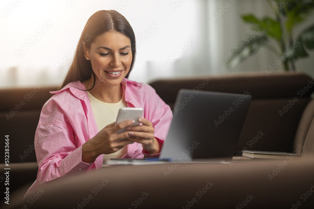 Young woman working on new project Young woman working on new project