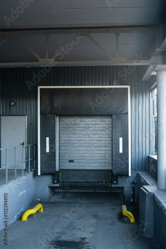 space for unloading and loading cargo from trucks