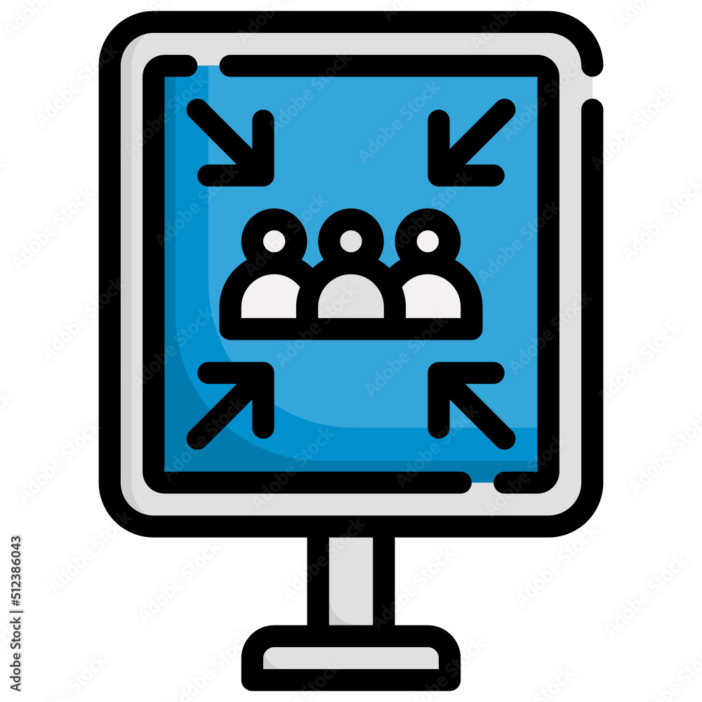 MEETING POINT filled outline icon,linear,outline,graphic,illustration ...
