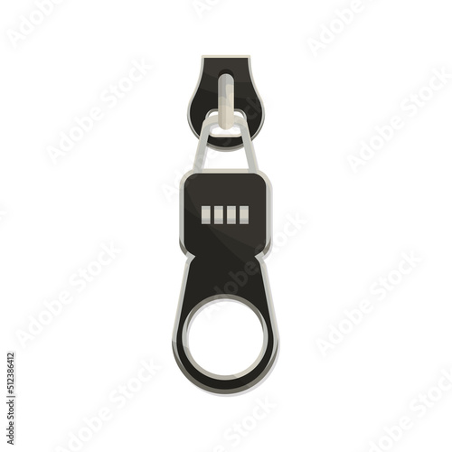 Illustration zipper decorating and tailoring clothes, shoes, bags.