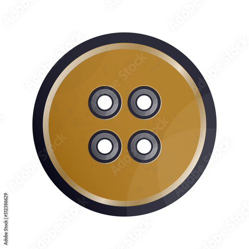 Illustration button decorating and tailoring clothes, shoes, bags.