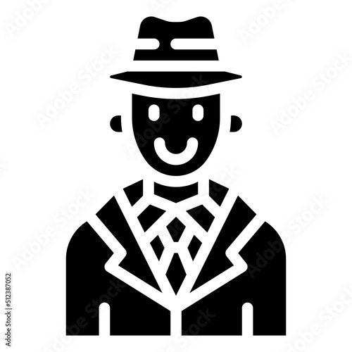 DETECTIVE glyph icon,linear,outline,graphic,illustration