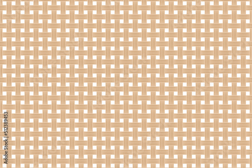 Brown wicker pattern background, Abstract brown square texture on white background