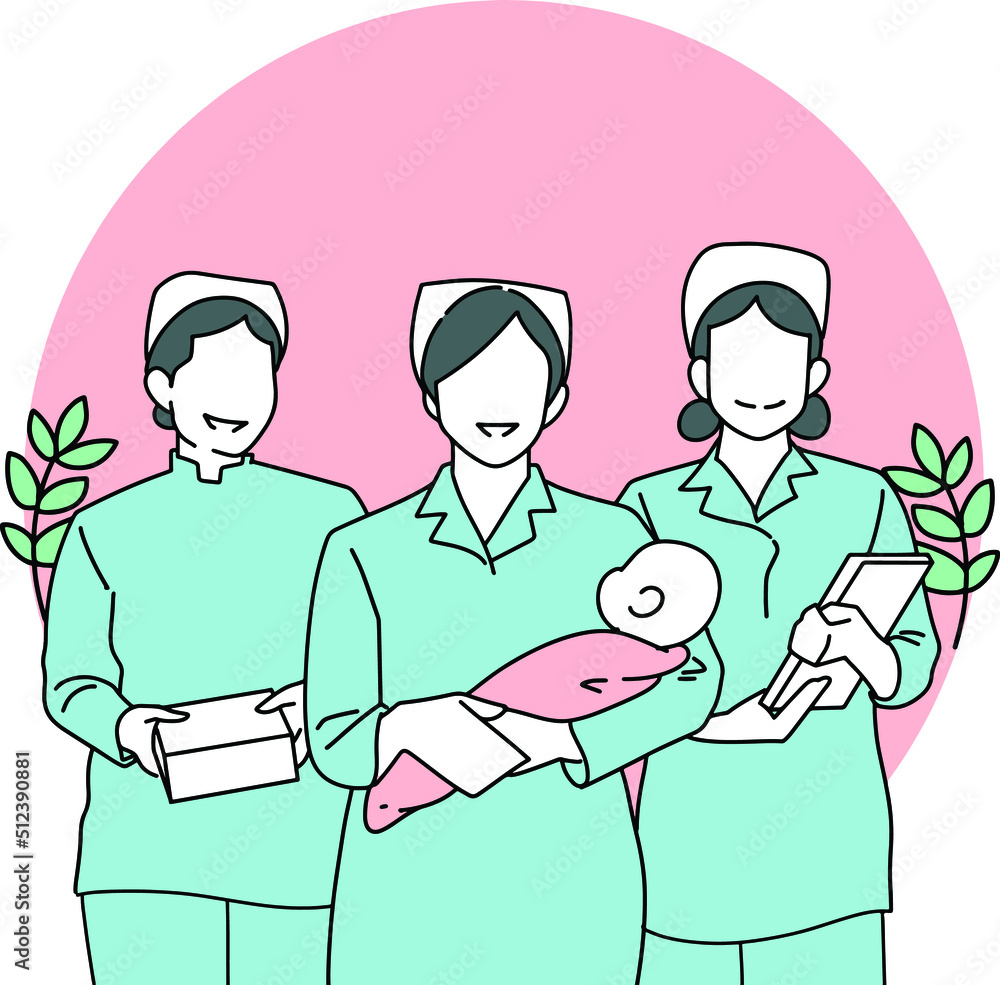 Fototapeta premium Happy Nurses Day Simple Vector