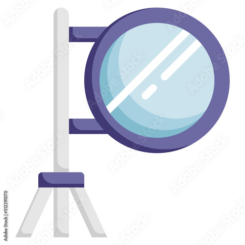 REFLECTOR flat icon,linear,outline,graphic,illustration