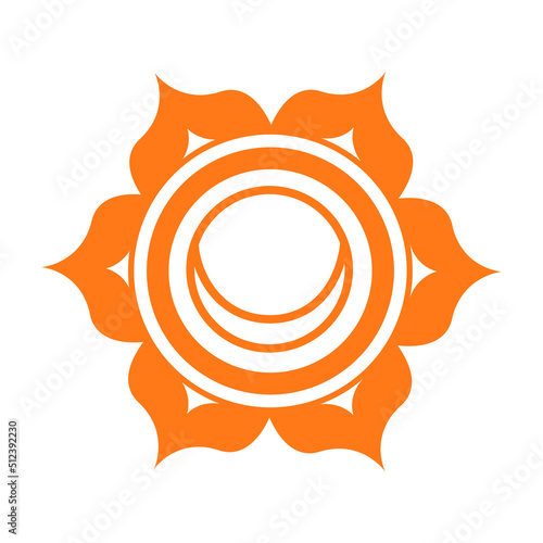 Vector flat illustration of Swadhisthana chakra